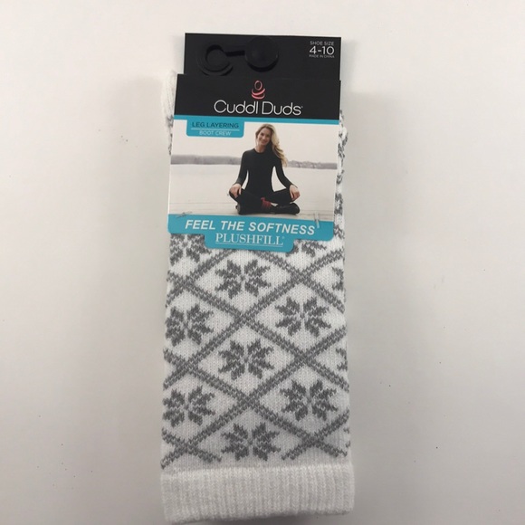Cuddl Duds Accessories - Cuddl Duds: leg layering boot crew socks